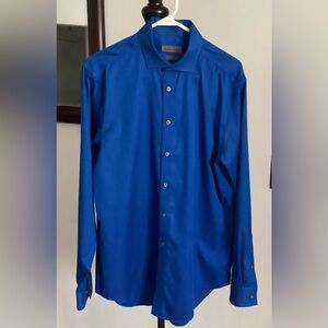Calvin Klein Slim  Non Iron Fit Blue Dress Shirt – Men’s Neck 16 (34-35)